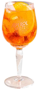 Aperol Spritz, como servido na casa