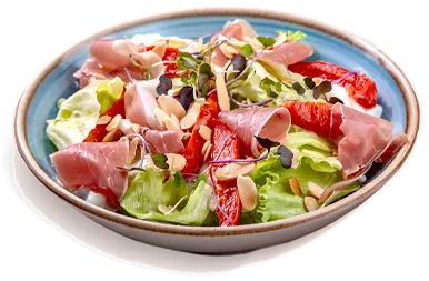 Insalata, como servido na casa