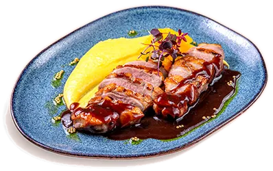 Magret de canard ao Porto, como servido na casa