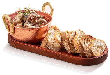 Panelinha de mignon com gorgonzola, como servido na casa
